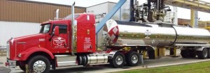 Tandem axle - insulated stainless steel trailer.